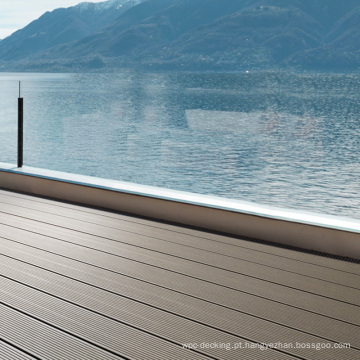 Kuwait wpc revestimento exterior extrudado decking composto de plástico